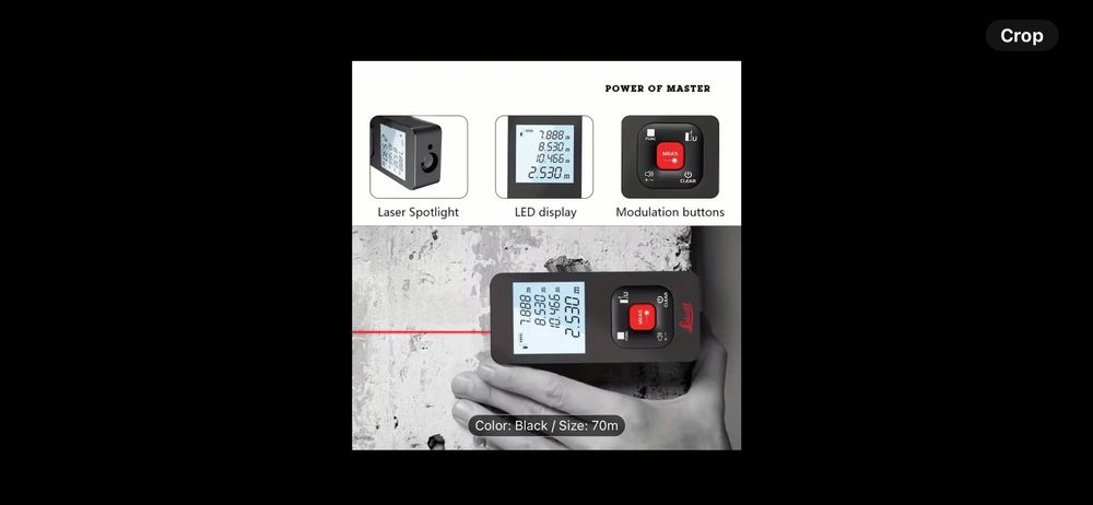 лазерна ролетка с обхват до 70 метра