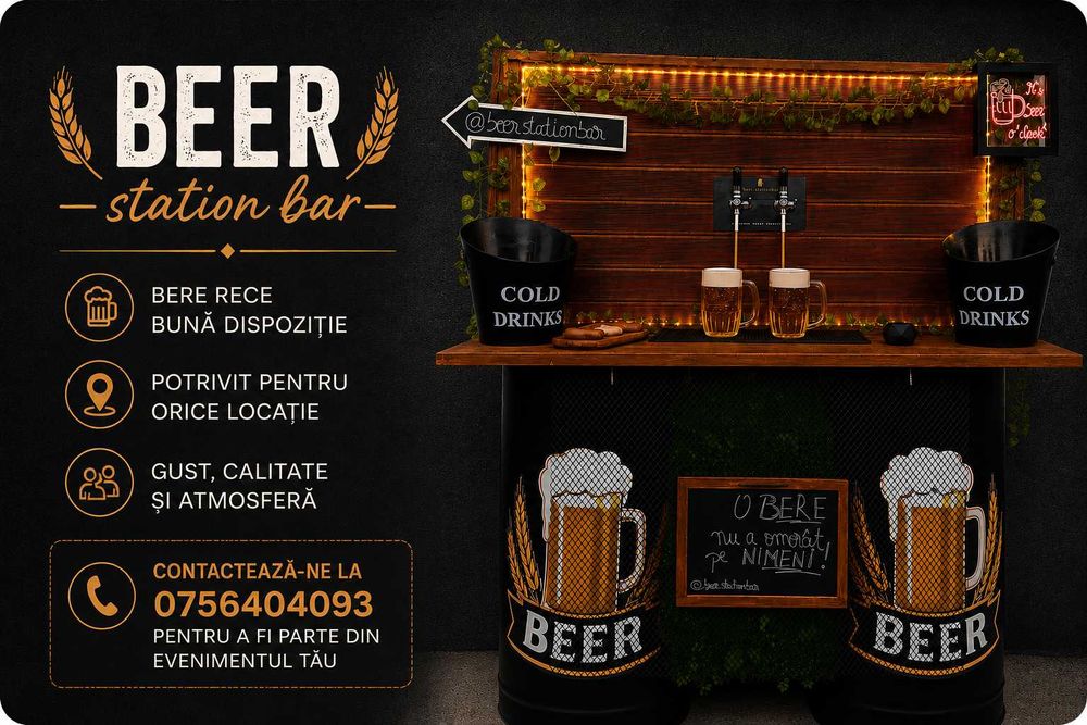 Bar mobil cu bere la draft