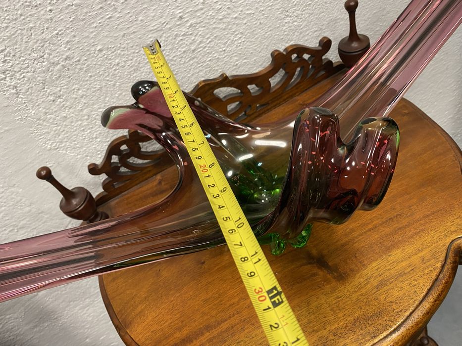 Фруктиера от разноцветно духано стъкло Мурано Италия 1960 1970