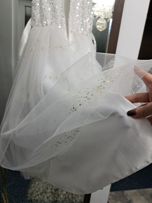 Rochie alba fetita marimea 130