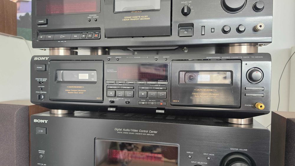 Vand linie SONY: Reciever STR-DG510, Dublu Deck TC-WE505, Pick-up PS-LX300 USB, boxe 5.0 SONY SS-FCR4000