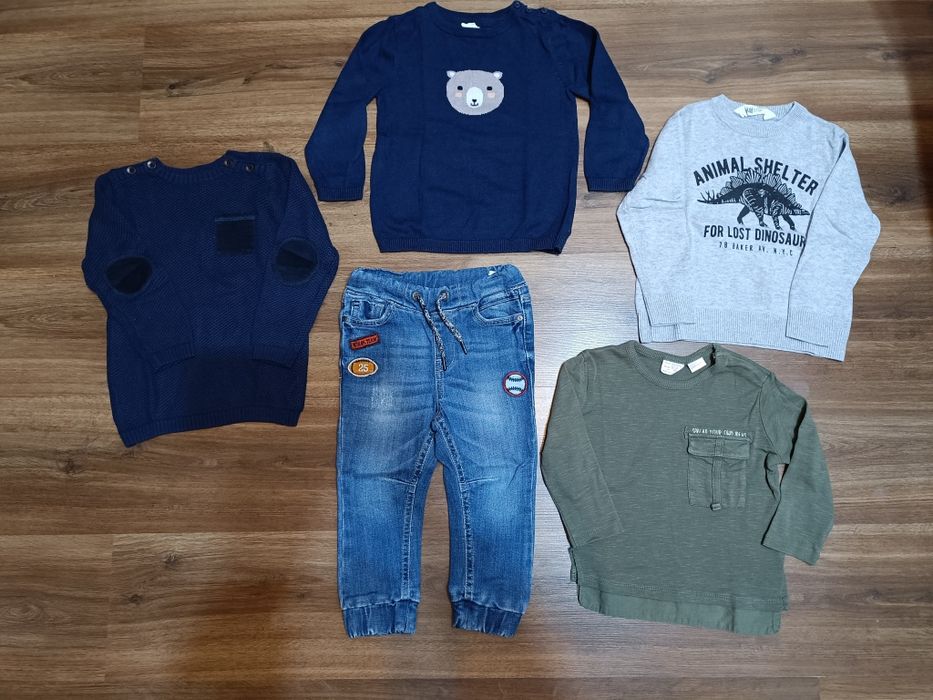 дънки Reserved и блузи,пуловери HM,Zara 92см