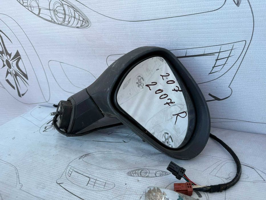 Oglindă Retrovizoare Dreapta 4x5 Pini Peugeot 207 Hatchback 8149ZH / [2006-2013] / (5B3)