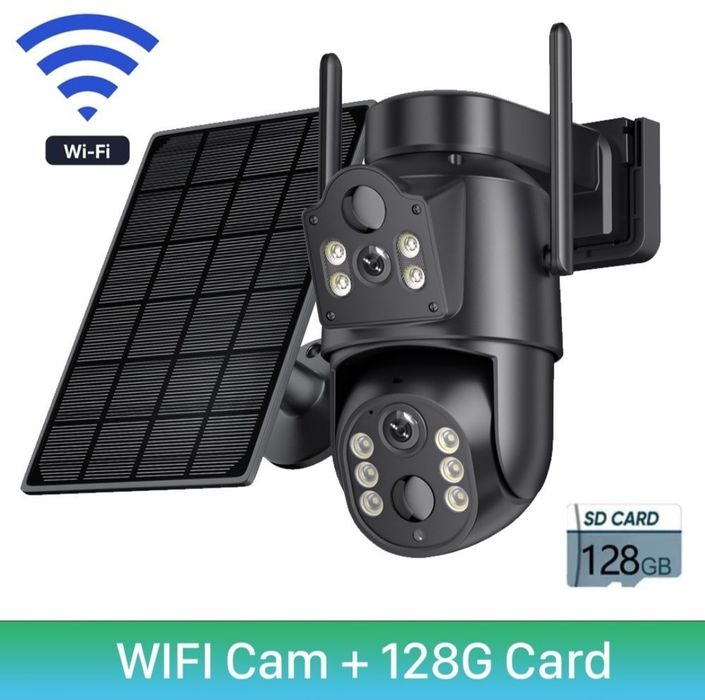 Quyosh paneli WiFi IP kamera 360 PTZ Solar camera