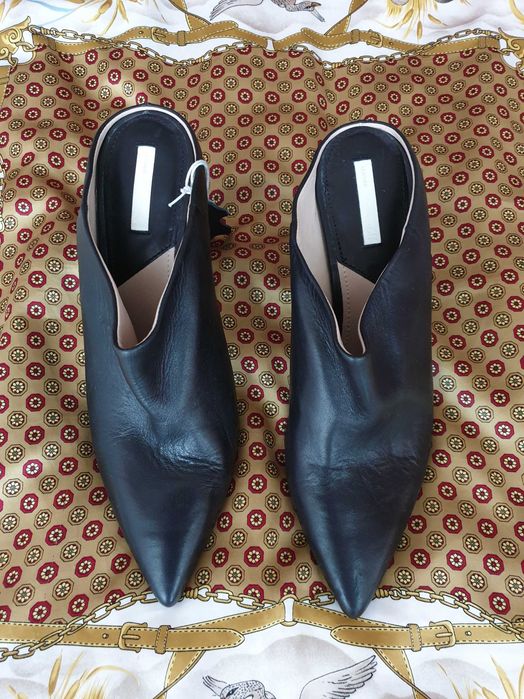 Saboti pantofi piele naturala H&M Zara Massimo Dutti Musette