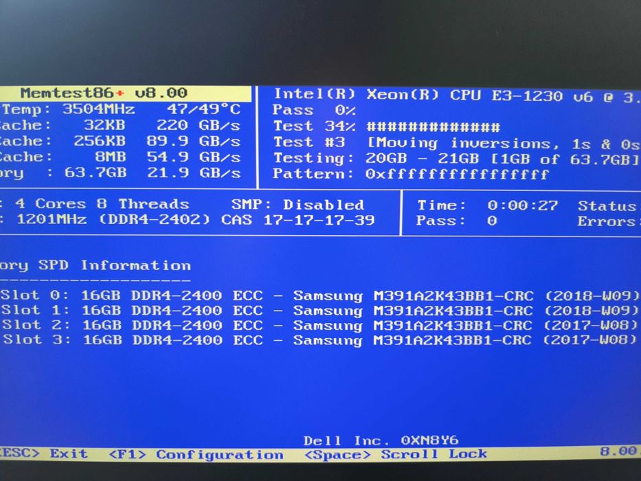 Dell R230, 64GB RAM ECC, Xeon 1230v6, 2U, Server/NAS