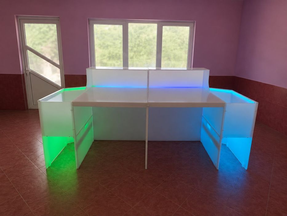 Cocktail Bar Modular –pret 4000 € negociabil  Realizat la Comandă | Iluminare LED RGB | Ideal pentru Evenimente și HoReCa
