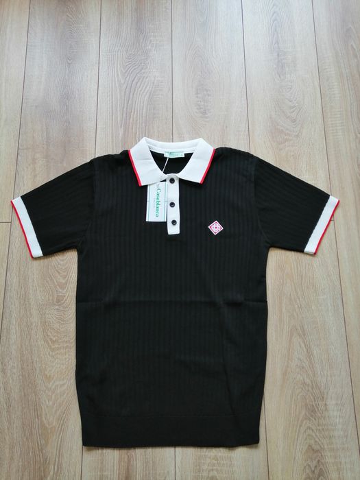 Casablanca мъжка тениска в черен цвят с яка S M L XL