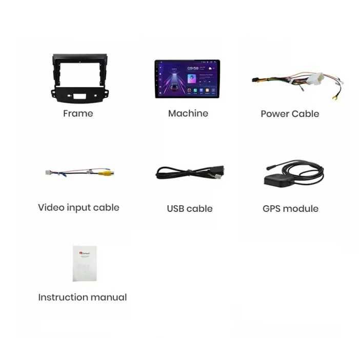 Navigatie Android  Mitsubishi  Outlander 2005-2011 Citroen C-Crosser