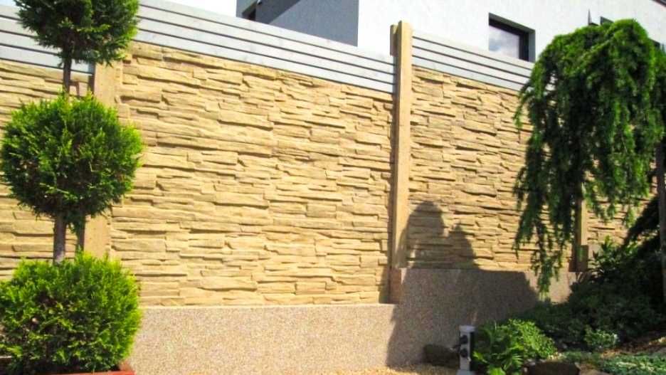 Gard ornamental si stalpi spalieri, pari din beton pentru imprejmuiri