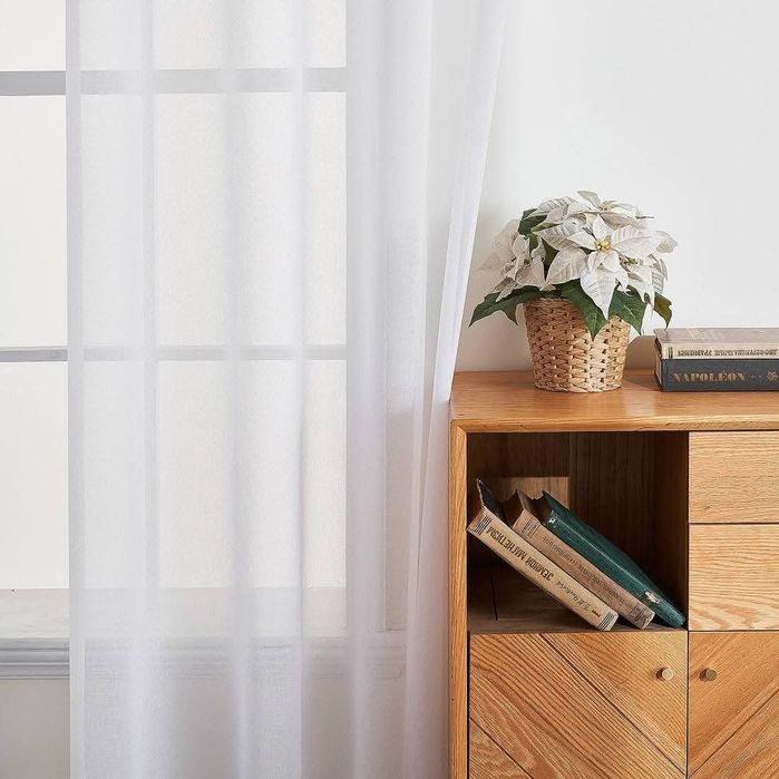 Set 2 perdele, semitransparente, degrade