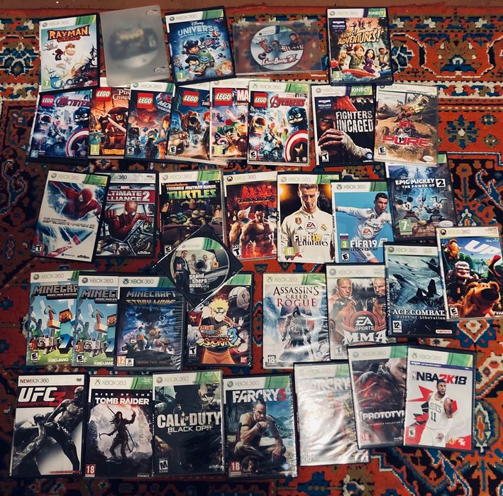 Xbox 360 Slim более 30+ игр на дисках