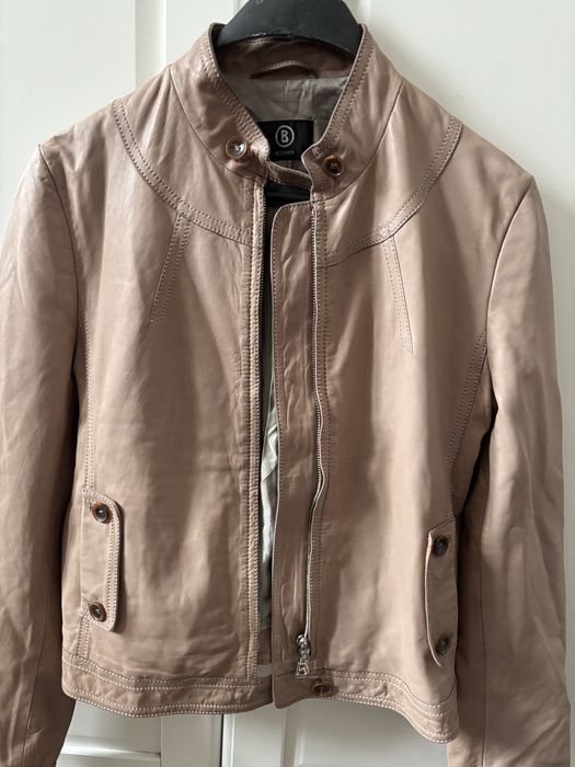 Дамско бежово яке естествена кожа Bogner