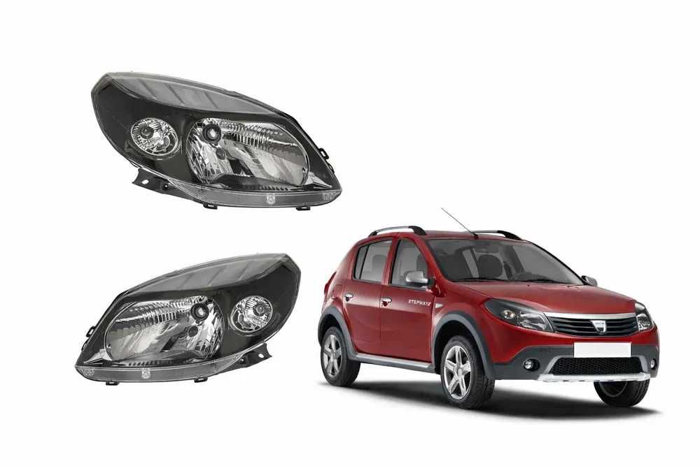 Far Faruri Dacia Sandero (2008-2012) negru / Stânga - dreapta / NOU