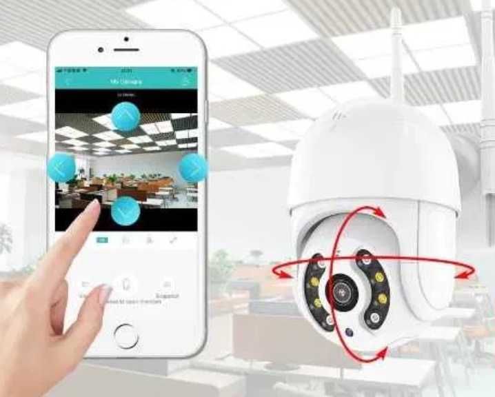 Камера за наблюдение,WIFI,8 MП FULL HD, Сензор за движение, Бяла,Icsee