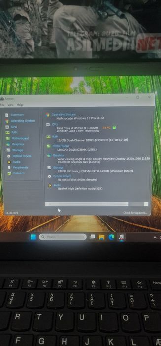 Lenovo X1 Core i7-8565u operativka 16gb ddr4 hotira 256gb m2ssd