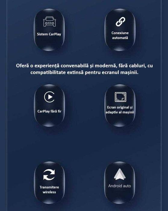 Adaptor Wireless Android Auto/Apple Carplay ZYTEQ® Q1M Universal, Nou