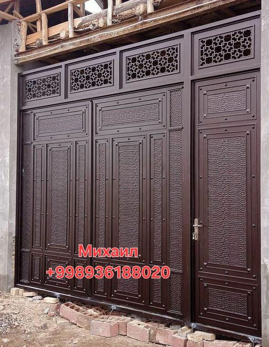 Железные Металлические Распашные ворота. Temir Darvoza.