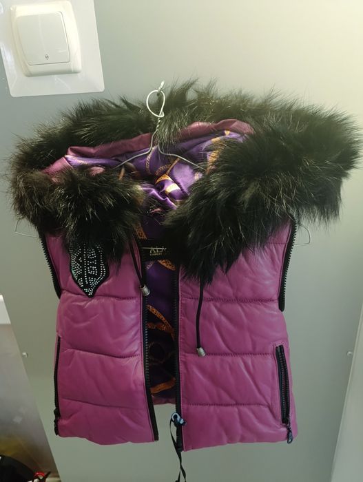 Детско есенно - зимно яке с естествен пух