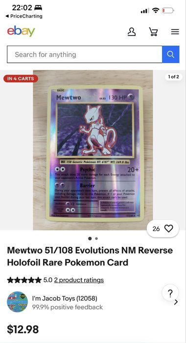 Pokemon cards Mewtwo collection