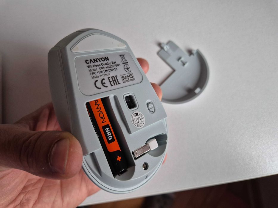 Безжична клавиатура и мишка - Canyon HSET-W5