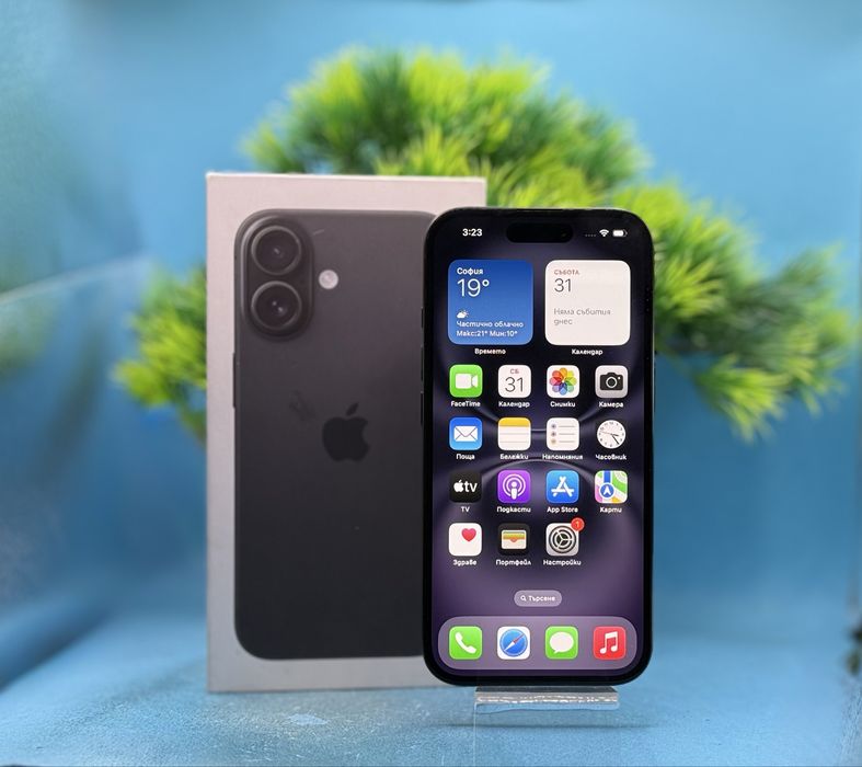ГАРАНЦИОНЕН!!! Apple iPhone 16, 128GB, 5G, Black