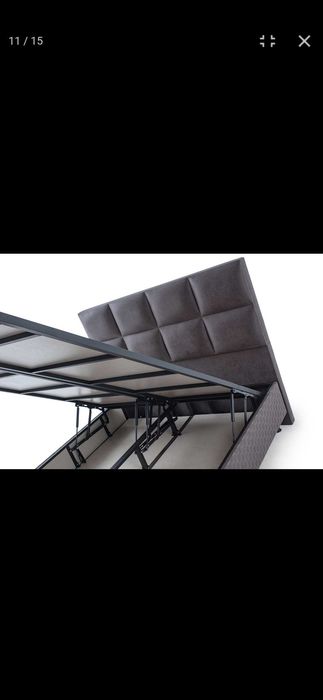 Луксозен Турски Спален Комплект VISCO GREY 160 / 200:Двойно легло с ракла + Премиум Покет Мемори Матрак 29 см