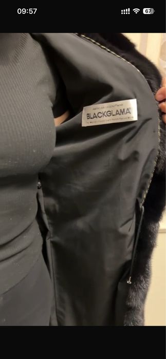 Норка шуба блэк лама
