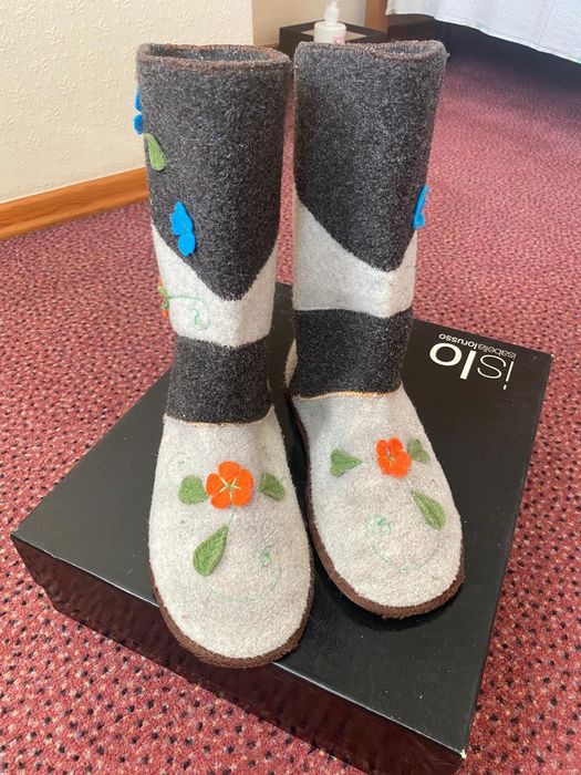 войлочные женские сапожки (ичиги)