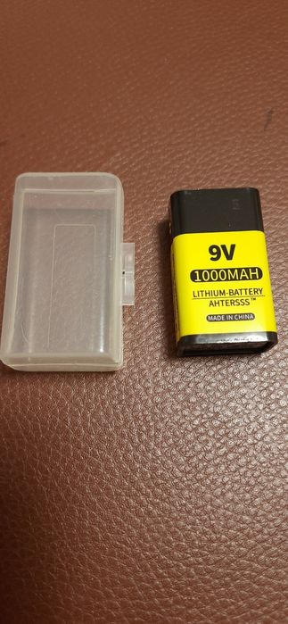 Литий-ионный аккумулятор  6F22 с USB,  9 Вольт