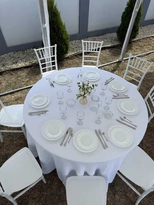 Corturi de Închiriat + Mese, Scaune, Veselă și Pahare | Totul pentru Evenimentul Tău!