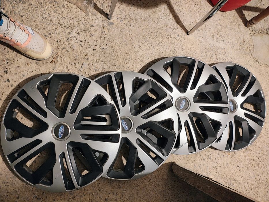 4 jante tablă R16 + capace Ford + set complet prezoane