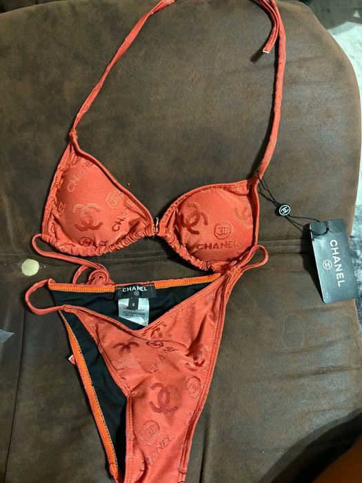 Clothes Chanel Costum baie Channel Maro albastru , alb marimea S,L, M
