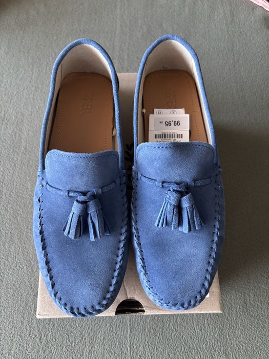 Нови велурене мокасини Зара 41н