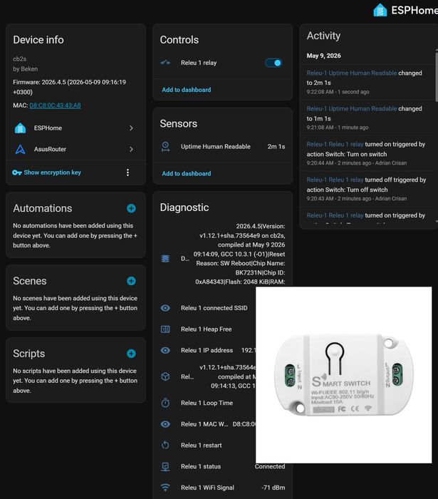 Relee smart,Tuya,SmartLife,eWeLink,Home Assistant.