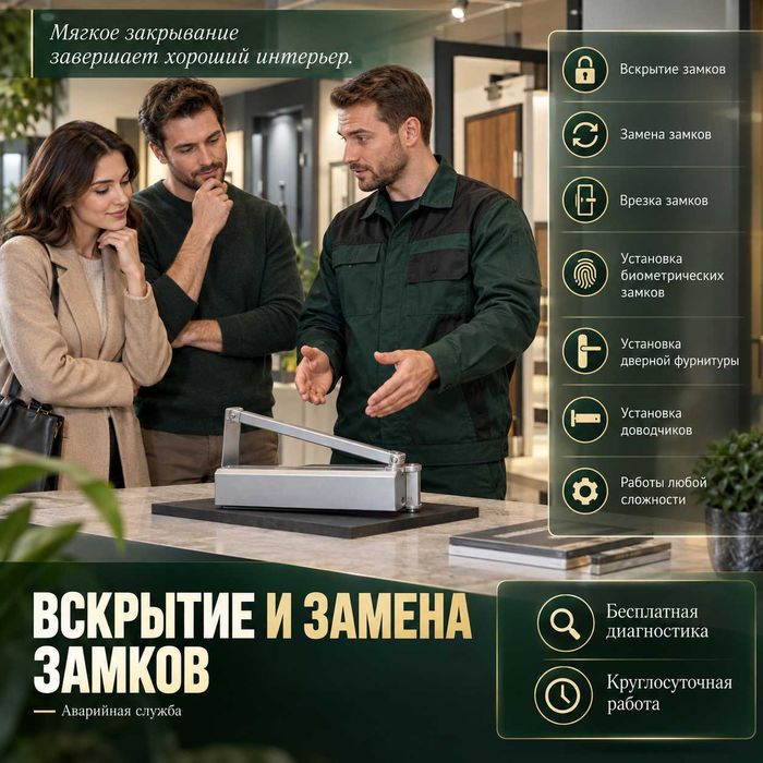 Вскрытие и замена замков в квартирах/установка по отпечатку пальца