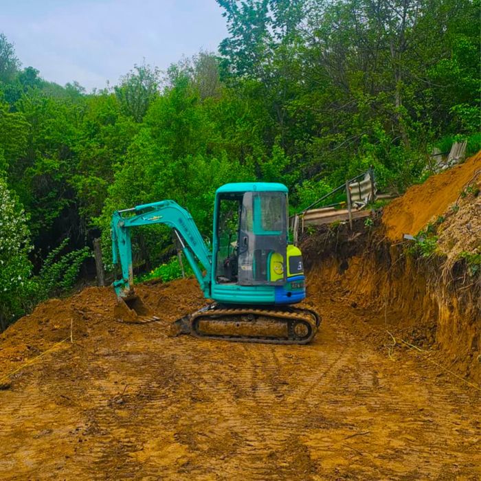 Копка траншей мини экскаватором быстро