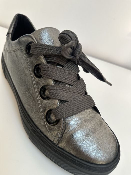 Pantofi sneakers Ara argintii piele