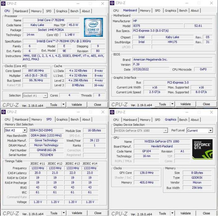 PC Gaming Compact HP OMEN X 3L, I7 7820HK, Gtx 1080, 16 GB, RTX 1080, SSD M2 500 GB
