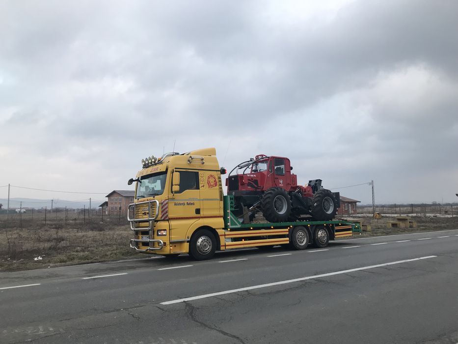 Transport utilaje agricole, constructii, tractor, taf, excavator