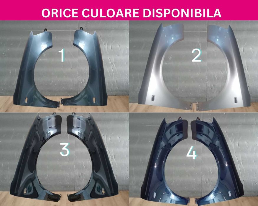 Set Aripa fata Audi A4 B7 Negru Gri Argintiu Albastru stanga dreapta