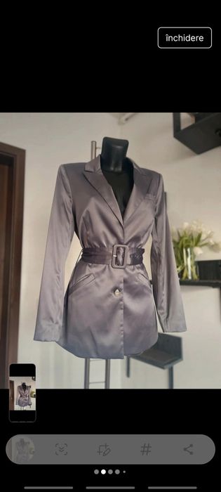 Sacou cu efect satinat