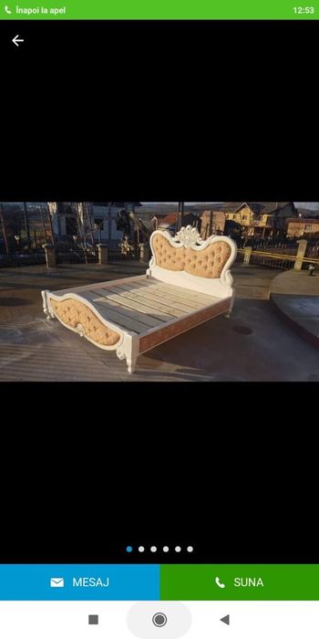 Pat dormitor sculptat