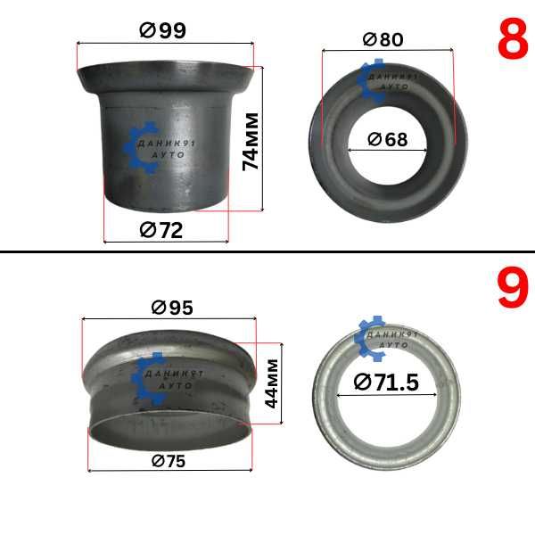 Мека връзка за ауспух / гърне с фланец - меки връзки с фланци