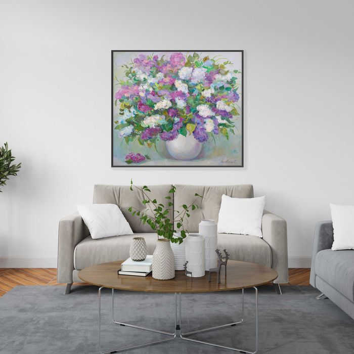 Картина "Сирень". Холст,масло 80х90 см.