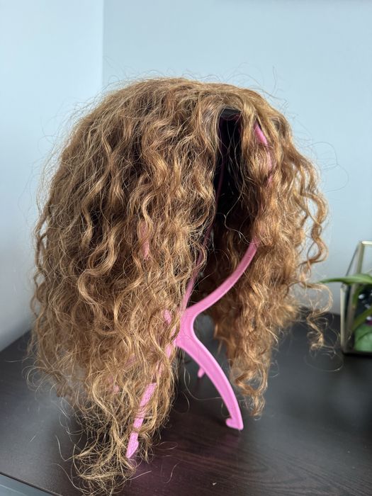 Перука къдрава от естествена коса