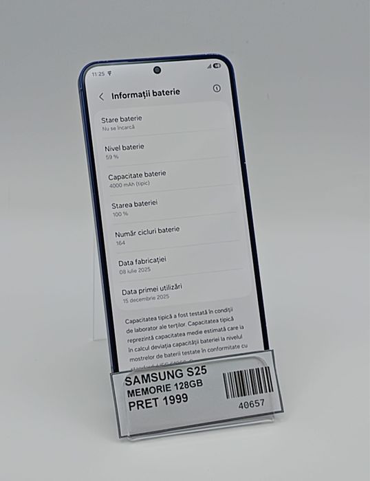 Amanet Royal: Samsung S25, Memorie 128GB
