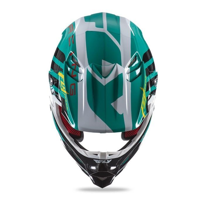 Шок цена!!! fly racing f2 zoom teal black white каска крос мотор мото