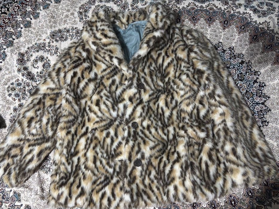 Шуба женская леопард
