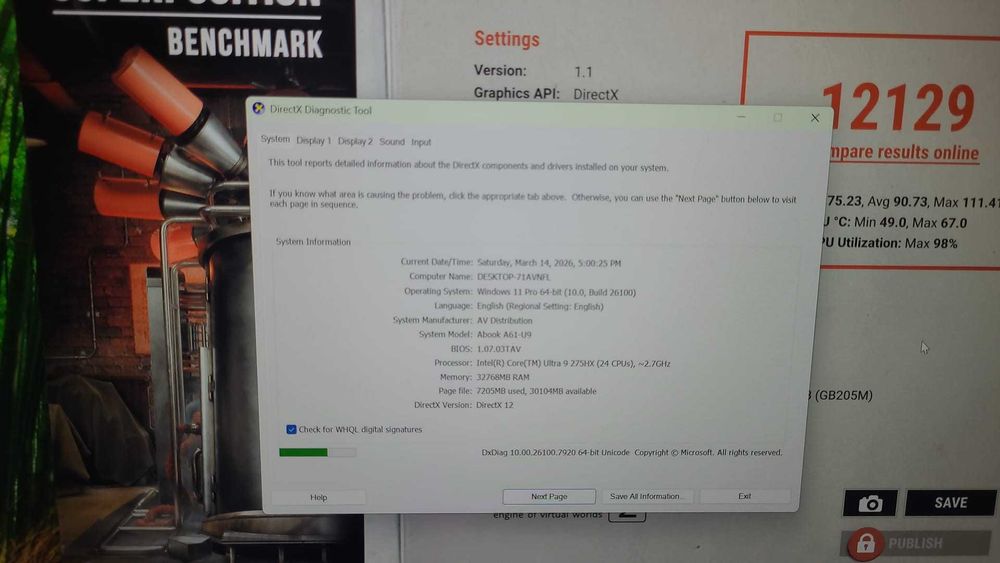 Laptop Gaming Ultra 9 275hx , rtx 5070ti de 12 gb ddr7 , 2k -240hz